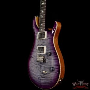 PRS Wild West Guitars Special Run Flame Top Black Neck CE 24 Faded Gray Black Purple Burst 316172 - Image 2
