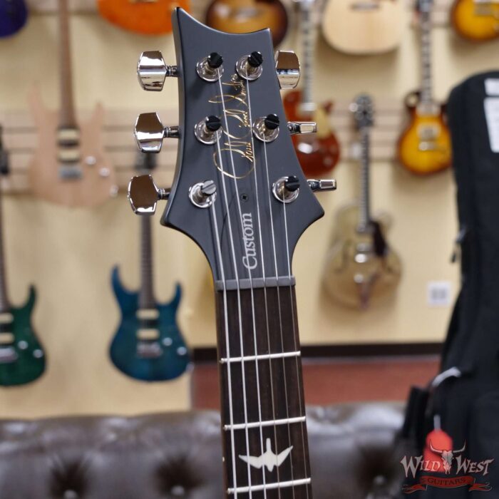 PRS Wild West Guitars Special Run Flame Top Black Neck CE 24 Faded Gray Black Purple Burst 316172 - Image 6