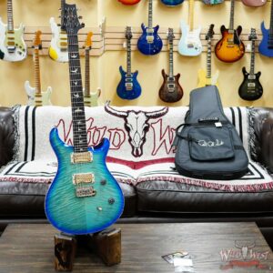 Paul Reed Smith PRS Wild West Guitars Special Run CE 24 Painted Black Neck 57/08 Covered Pickups Makena Blue 7.30 LBS - Image 4