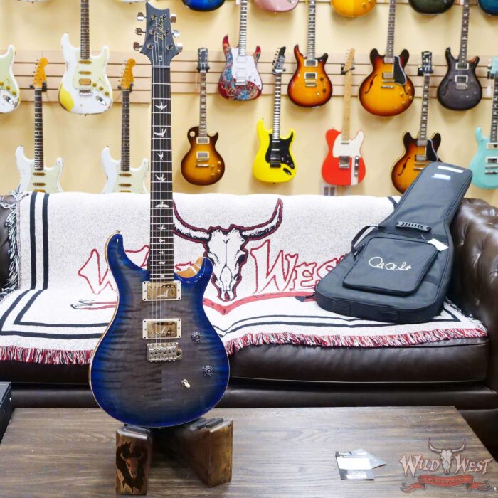 Paul Reed Smith PRS Wild West Guitars 2023 Special Run CE 24 Painted Black Neck 57/08 Pickups Faded Grey Black Blue Burst - Image 5