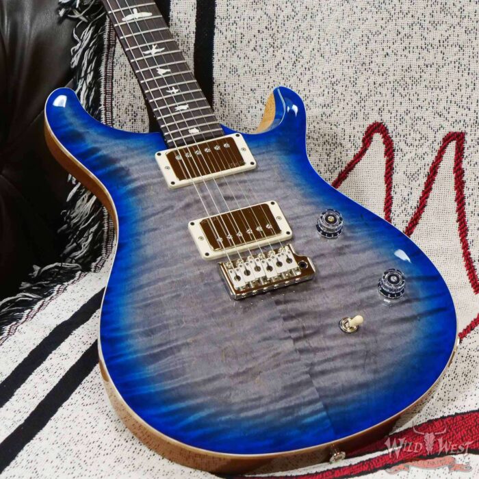Paul Reed Smith PRS Wild West Guitars 2023 Special Run CE 24 Painted Black Neck 57/08 Pickups Faded Grey Black Blue Burst - Image 7