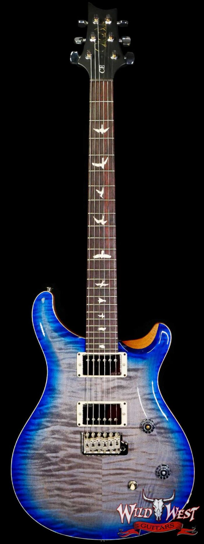 Paul Reed Smith PRS Wild West Guitars 2023 Special Run CE 24 Painted Black Neck 57/08 Pickups Faded Grey Black Blue Burst - Image 1