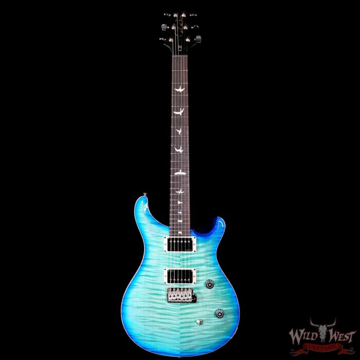Paul Reed Smith PRS Wild West Guitars Special Run CE 24 Painted Black Neck 57/08 Covered Pickups Makena Blue 7.80 LBS - Image 3