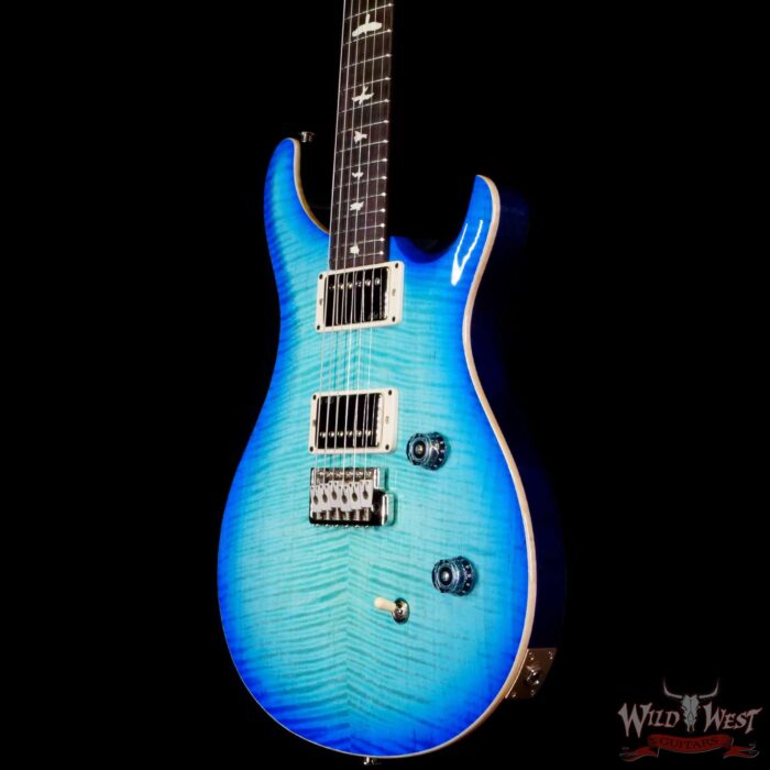 Paul Reed Smith PRS Wild West Guitars Special Run CE 24 Painted Black Neck 57/08 Covered Pickups Makena Blue 7.45 LBS - Image 2