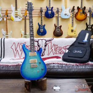 Paul Reed Smith PRS Wild West Guitars Special Run CE 24 Painted Black Neck 57/08 Covered Pickups Makena Blue 7.45 LBS - Image 4