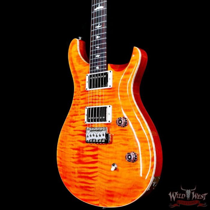 Paul Reed Smith PRS Wild West Guitars 2023 Special Run CE 24 Painted Black Neck 57/08 Pickups Orange - Image 2