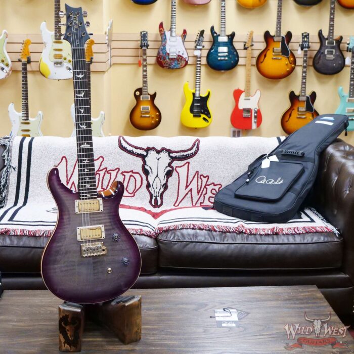 Paul Reed Smith PRS Wild West Guitars 2023 Special Run CE 24 Painted Black Neck 57/08 Pickups Faded Grey Black Purple Burst - Image 5
