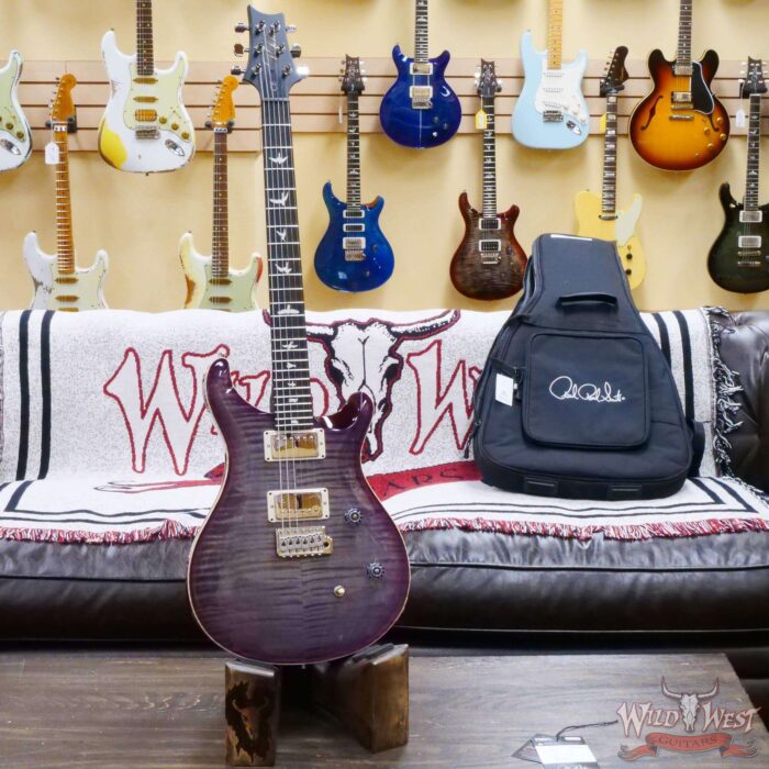 Paul Reed Smith PRS Wild West Guitars Special Run CE 24 Painted Black Neck 57/08 Covered Pickups Faded Grey Black Purple Burst 7.60 LBS - Image 4