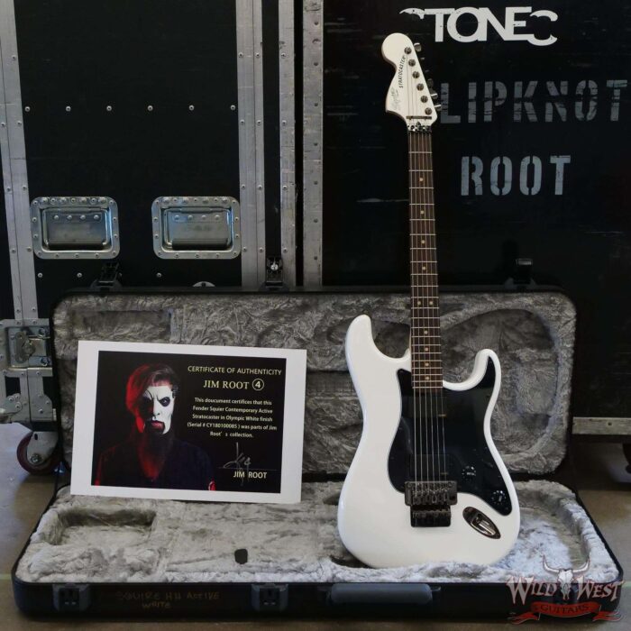 Jim Root Collection 2018 Fender Squier Contemporary Active Stratocaster Olympic White - Image 6