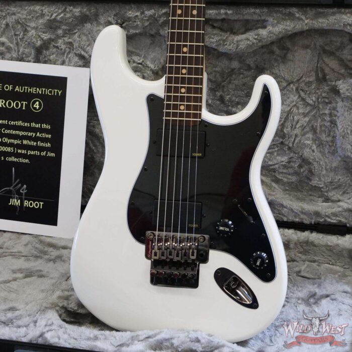 Jim Root Collection 2018 Fender Squier Contemporary Active Stratocaster Olympic White - Image 8