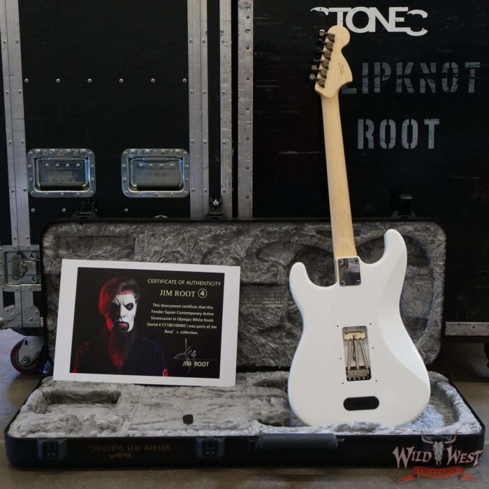 Jim Root Collection 2018 Fender Squier Contemporary Active Stratocaster Olympic White - Image 9