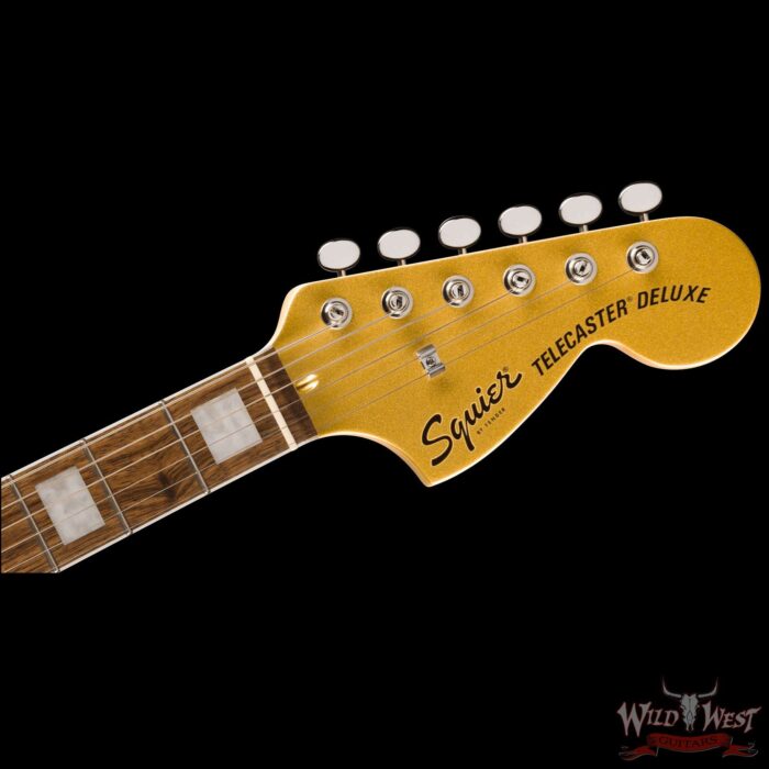 Squier Limited Edition Paranormal Troublemaker Telecaster Deluxe Laurel Fingerboard Aztec Gold - Image 5