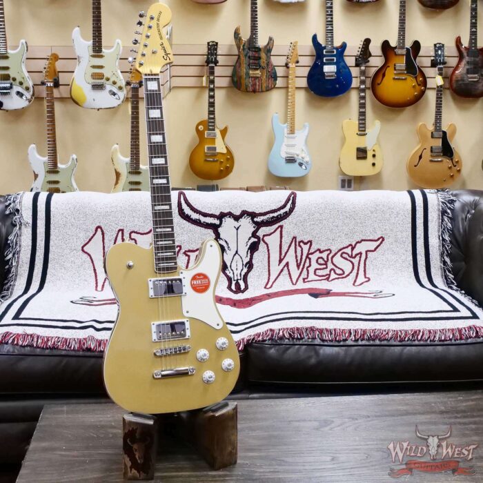 Squier Limited Edition Paranormal Troublemaker Telecaster Deluxe Laurel Fingerboard Aztec Gold - Image 7