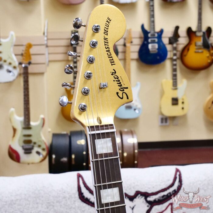 Squier Limited Edition Paranormal Troublemaker Telecaster Deluxe Laurel Fingerboard Aztec Gold - Image 8