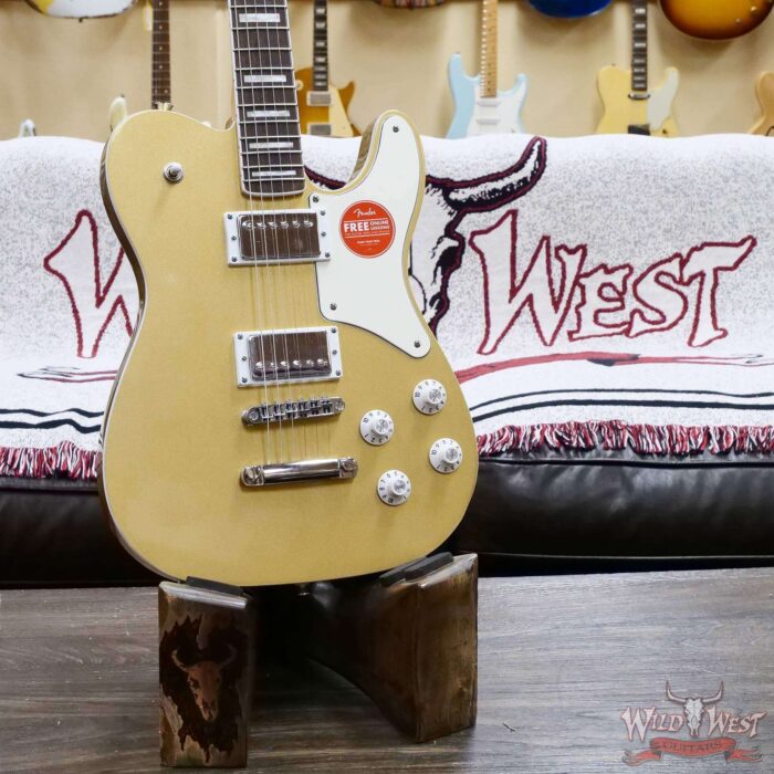Squier Limited Edition Paranormal Troublemaker Telecaster Deluxe Laurel Fingerboard Aztec Gold - Image 9