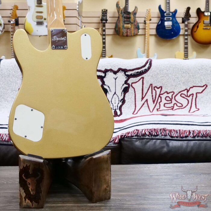 Squier Limited Edition Paranormal Troublemaker Telecaster Deluxe Laurel Fingerboard Aztec Gold - Image 12