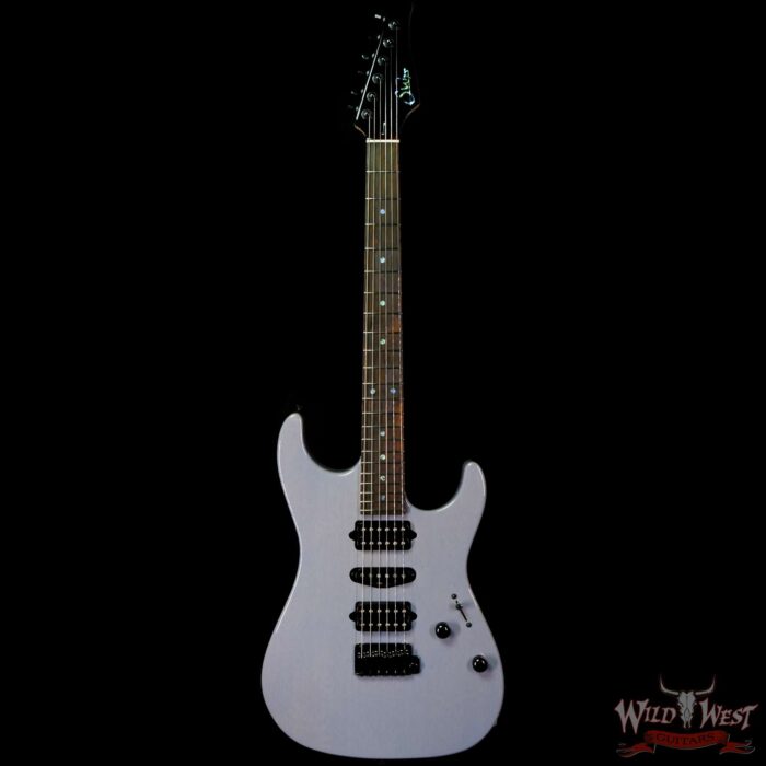 Suhr Custom White Limba Standard HSH Ziricote Fingerboard Mountain Grey - Image 3