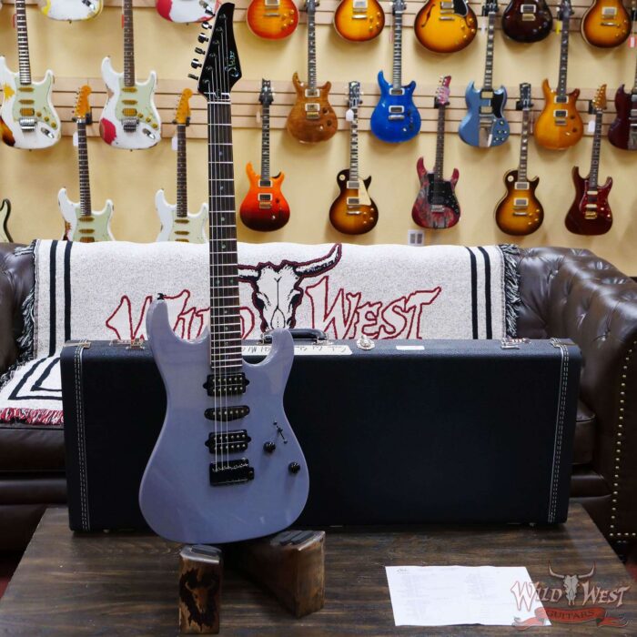 Suhr Custom White Limba Standard HSH Ziricote Fingerboard Mountain Grey - Image 6