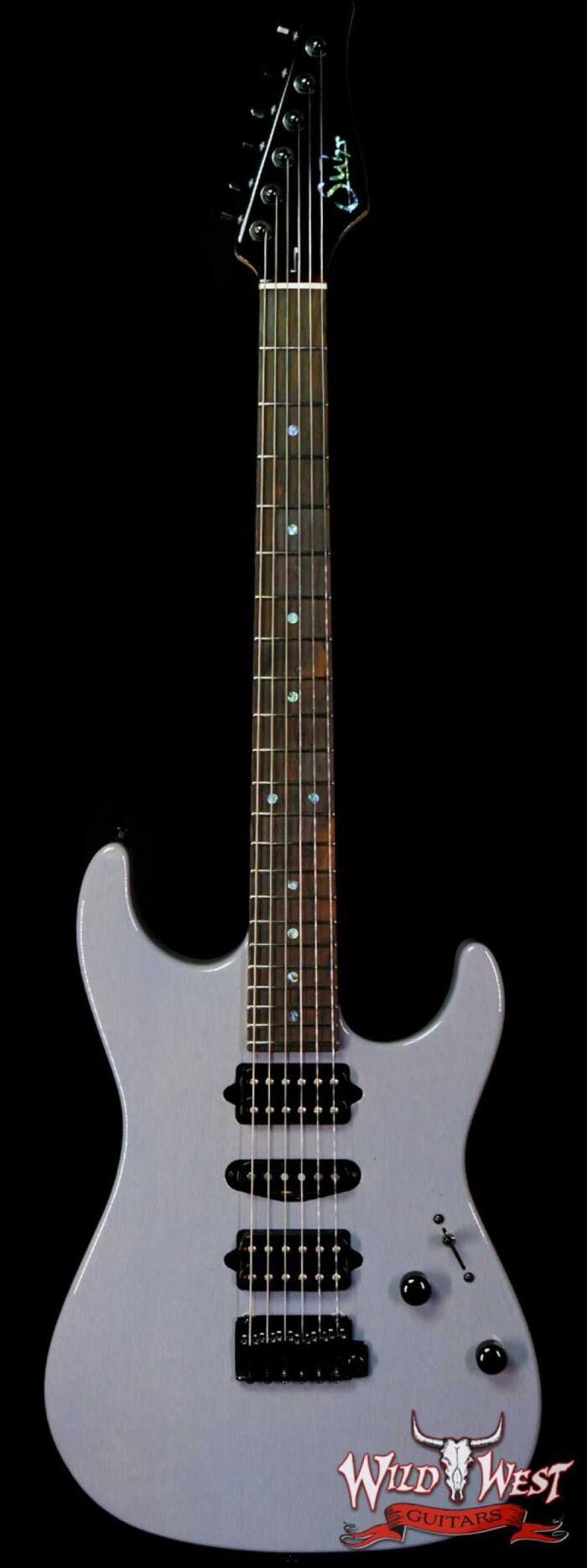 Suhr Custom White Limba Standard HSH Ziricote Fingerboard Mountain Grey - Image 1