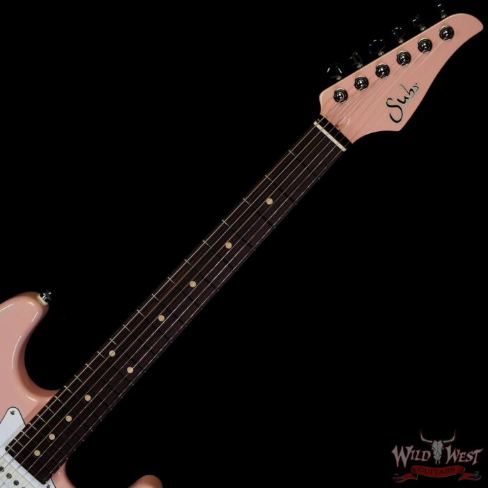 Suhr Custom Classic S HSS Rosewood Fingerboard Matching Color Headstock Shell Pink - Image 4