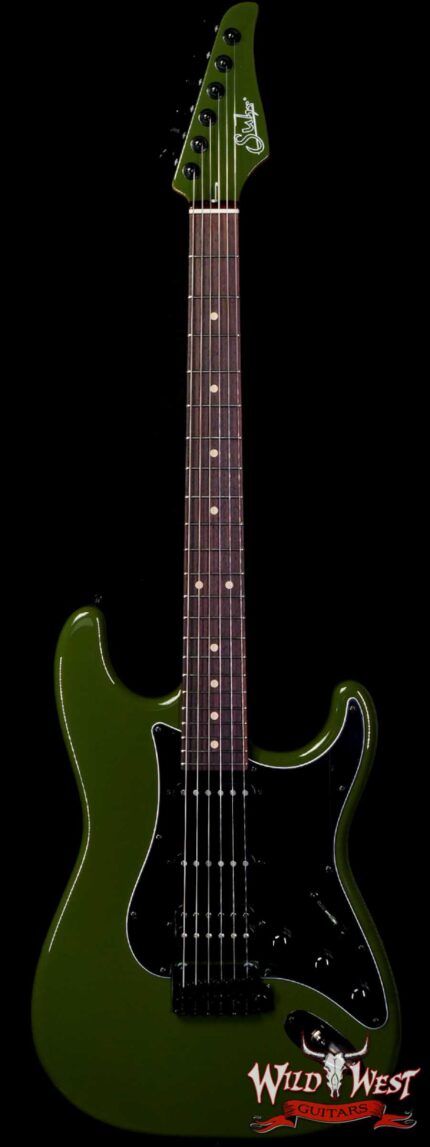 Suhr Custom Classic S HSS Rosewood Fingerboard Matching Color Headstock Dark Forest Green