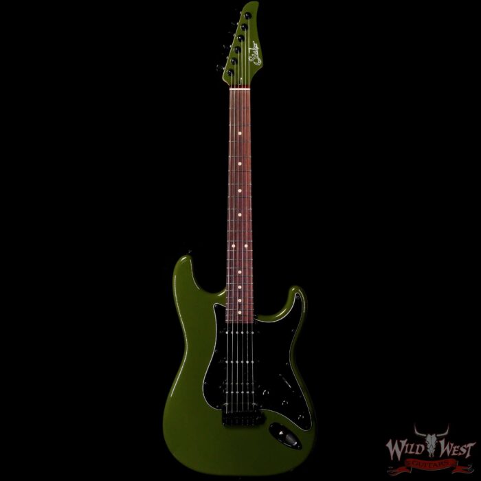 Suhr Custom Classic S HSS Rosewood Fingerboard Matching Color Headstock Dark Forest Green2 - Image 3