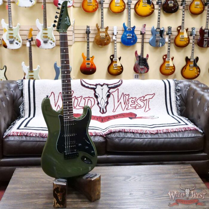 Suhr Custom Classic S HSS Rosewood Fingerboard Matching Color Headstock Dark Forest Green2 - Image 6