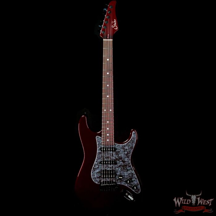 Suhr Custom Classic S HSS Rosewood Fingerboard Matching Color Headstock Black Cherry Metallic - Image 3