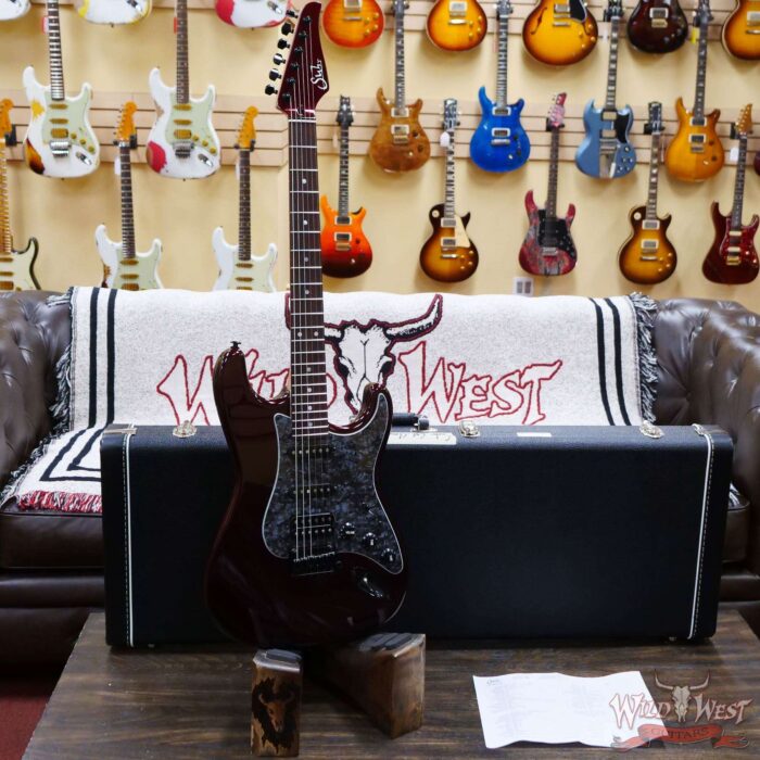 Suhr Custom Classic S HSS Rosewood Fingerboard Matching Color Headstock Black Cherry Metallic - Image 6