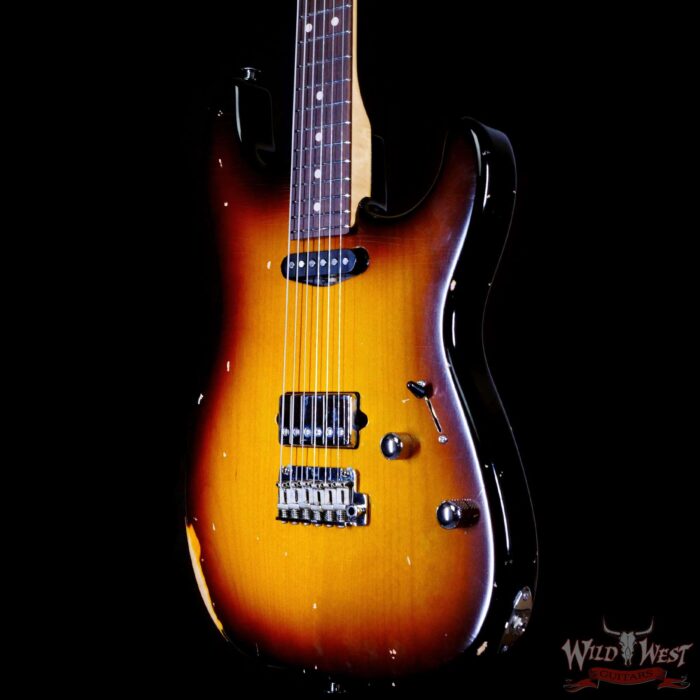 Suhr Custom Classic S Antique SH Indian Rosewood Fingerboard 2 Tone Tobacco Burst - Image 2