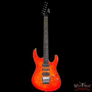 Suhr Custom Modern HSH Floyd Quilt Maple Top Roasted Flame Maple Neck Ebony Board Fireburst - Image 3