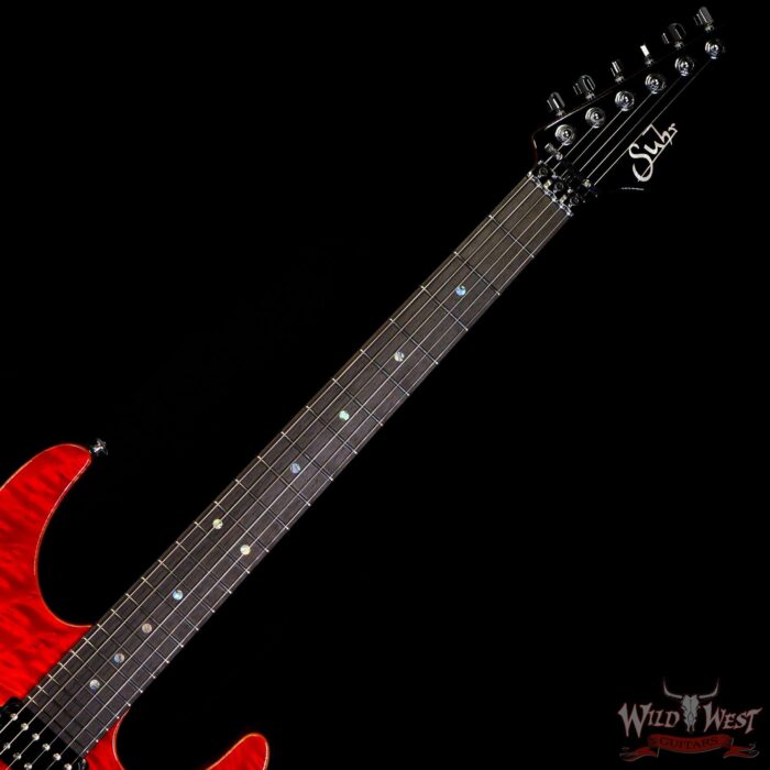 Suhr Custom Modern HSH Floyd Quilt Maple Top Roasted Flame Maple Neck Ebony Board Fireburst - Image 4
