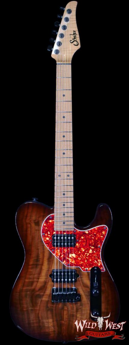 Suhr Custom Classic T HH Figured Walnut Top Roasted Flame Maple Neck Natural Burst
