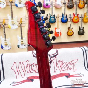 Suhr Custom Carve Top Modern HSH Black Limba Body & Neck Ebony Fingerboard Trans Red - Image 10