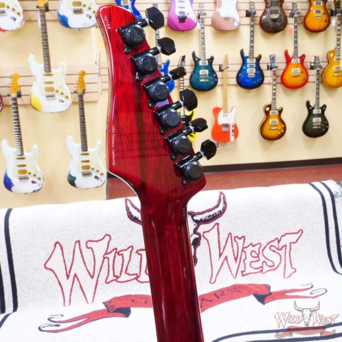 Suhr Custom Carve Top Modern HSH Black Limba Body & Neck Ebony Fingerboard Trans Red - Image 10