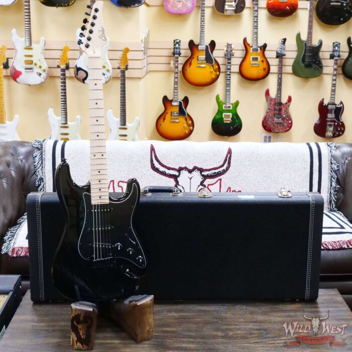 Suhr Custom Classic S SSS Maple Fingerboard Solid Black - Image 6