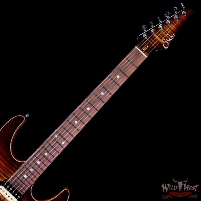 Suhr Custom Modern HSH with Blower Switch Flame Maple Top Bengal Burst 7.30 LBS - Image 4