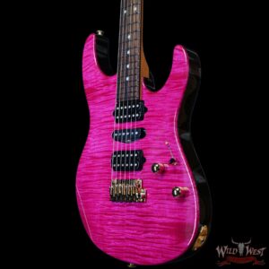 Suhr Custom Modern HSH Flame Maple Top Genuine Mahogany Body & Neck Indian Rosewood Fingerboard Magenta Pink Stain 7.30 LBS - Image 2