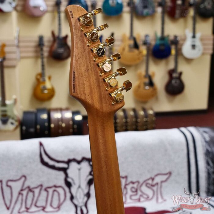 Suhr Custom Modern HSH Flame Maple Top Genuine Mahogany Body & Neck Indian Rosewood Fingerboard Magenta Pink Stain 7.30 LBS - Image 10