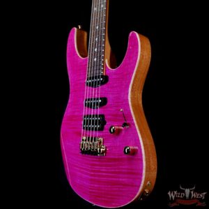 Suhr Custom Modern HSS Flame Maple Top Genuine Mahogany Body & Neck Indian Rosewood Fingerboard Magenta Pink 7.60 LBS - Image 2