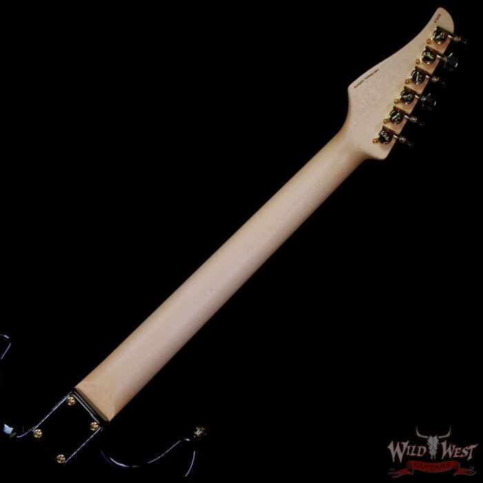 Suhr Custom Classic S HSS Rosewood Fingerboard Matching Color Headstock Gold Hardware Black 8.00 LBS - Image 5