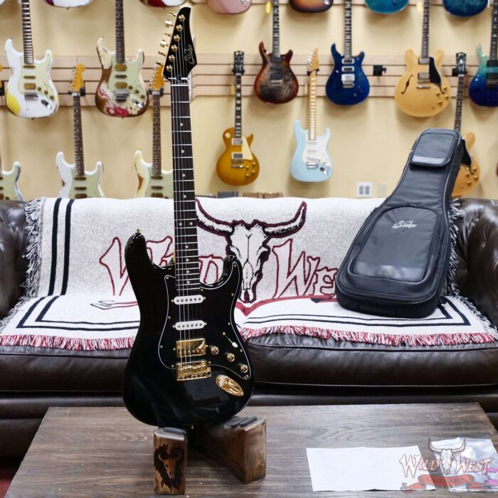 Suhr Custom Classic S HSS Rosewood Fingerboard Matching Color Headstock Gold Hardware Black 8.00 LBS - Image 6