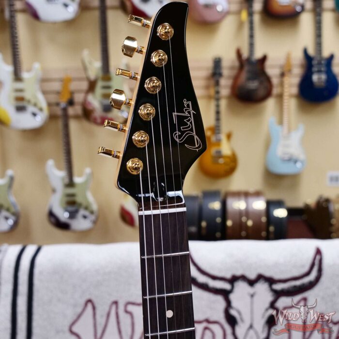 Suhr Custom Classic S HSS Rosewood Fingerboard Matching Color Headstock Gold Hardware Black 8.00 LBS - Image 7