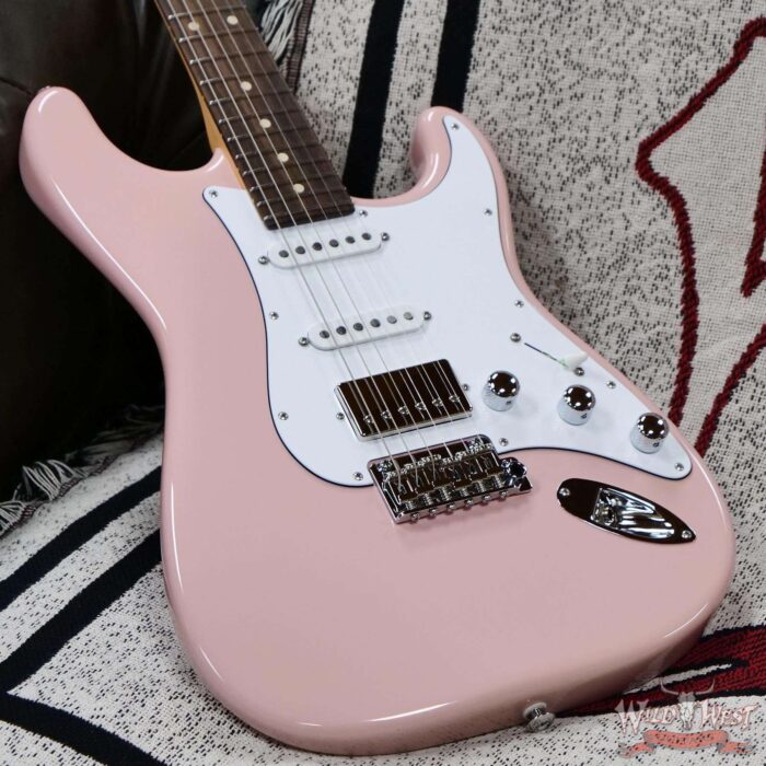 Suhr Custom Classic S HSS Rosewood Fingerboard Matching Color Headstock Shell Pink 8.05 LBS - Image 8
