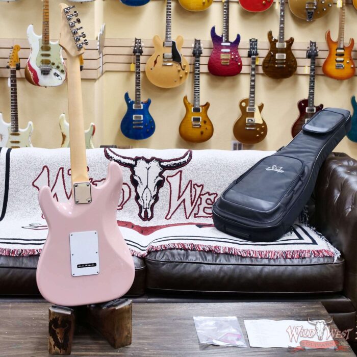 Suhr Custom Classic S HSS Rosewood Fingerboard Matching Color Headstock Shell Pink 8.05 LBS - Image 9