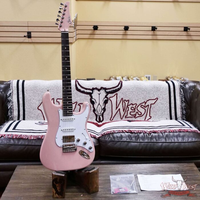 Suhr Custom Classic S HSS Rosewood Fingerboard Matching Color Headstock Shell Pink 8.00 LBS - Image 6