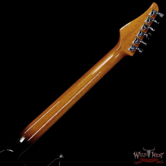 Suhr Custom Set Neck Modern HSH Flame Maple Top Blower Switch 24 Stainless Steel Jumbo Frets Bahama Blue 6.95 lbs - Image 5