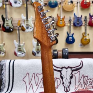 Suhr Custom Set Neck Modern HSH Flame Maple Top Blower Switch 24 Stainless Steel Jumbo Frets Bahama Blue 6.95 lbs - Image 10