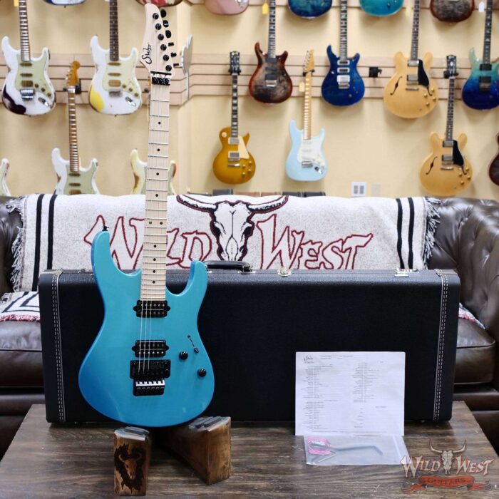Suhr Custom Modern HH Floyd Revers Headstock Maple Neck Blue Chill 7.75 LBS - Image 6