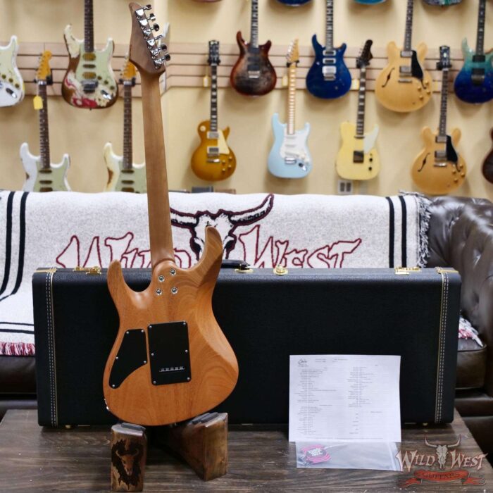 Suhr Custom Modern HSH Flame Top Genuine Mahogany Body Roasted Maple Neck Satin Honey Burst 7.70 LBS - Image 9